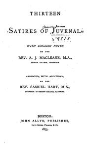 Thirteen satires of Juvenal by Juvenal