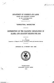 Cover of: Terrestrial magnetism.: Distribution of the magnetic declination in Alaska and adjacent regions for 1910