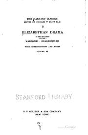 Cover of: Elizabethan Drama in Two Volumes by with introductions, notes and illustrations.