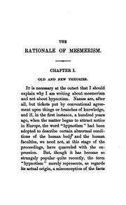 Cover of: The rationale of mesmerism