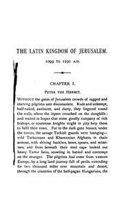 Cover of: The Latin kingdom of Jerusalem, 1099 to 1291 A.D.