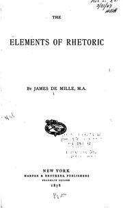 Cover of: The elements of rhetoric