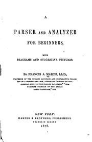 Cover of: A parser and analyzer for beginners