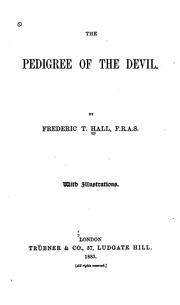 Cover of: The pedigree of the devil.