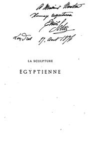 Cover of: La sculpture égyptienne