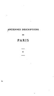 Cover of: La grande et excellente cité de Paris