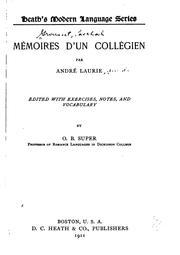 Cover of: Mémoires d'un collégien
