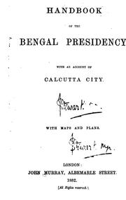 Cover of: Handbook of the Bengal Presidency. by John Murray (Firm)