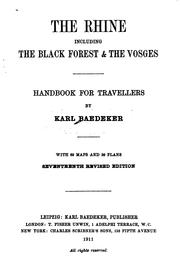 Cover of: The Rhine, including the Black Forest & the Vosges by Karl Baedeker (Firm)
