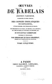 Cover of: Œuvres de Rabelais