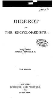 Cover of: Diderot and the encyclopœdists.