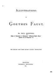 Cover of: Illustrations to Goethe's Faust.