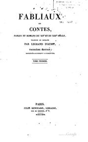 Cover of: Fabliaux ou contes: fables et romans du XIIe et du XIIIe siècle