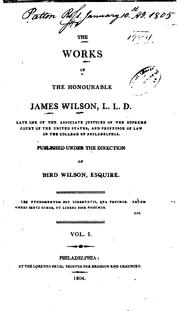 Cover of: The works of the Honourable James Wilson by Wilson, James