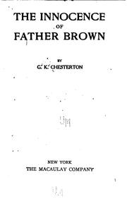 Cover of: The innocence of Father Brown by Gilbert Keith Chesterton