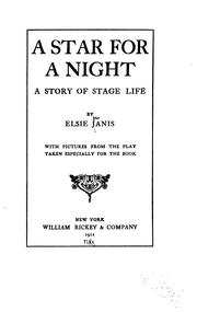 Cover of: A star for a night: a story of stage life
