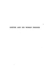 Cover of: Goethe and his woman friends