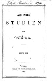 Cover of: Arische studien