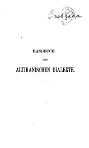 Cover of: Handbuch der altiranischen dialekte by Christian Bartholomae