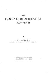 Cover of: The principles of alternating currents