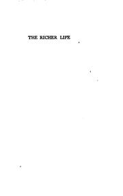 Cover of: The richer life