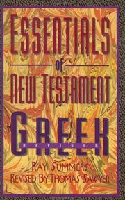 Cover of: Essentials of New Testament Greek