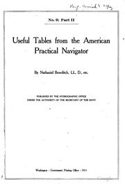 Cover of: Useful tables from the American practical navigator