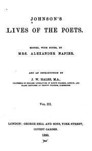 Cover of: Johnson's Lives of the poets