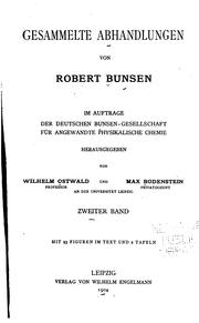 Cover of: Gesammelte Abhandlungen von Robert Bunsen by R. Bunsen