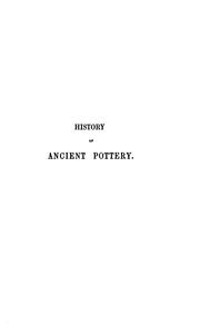 Cover of: History of ancient pottery.