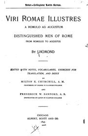 Cover of: Viri Romae illustres, a Romulo ad Augustum.: Distinguished men of Rome from Romulus to Augustus