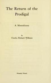 Cover of: The return of the prodigal: a monodrama