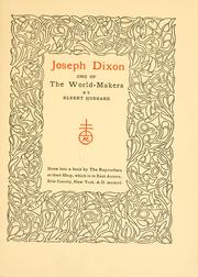 Cover of: Joseph Dixon: one of the world-makers