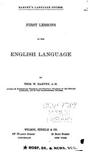 Cover of: First lessons in the English language