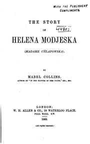 Cover of: The story of Helena Modjeska, (Madame Chlapowska)