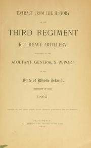 Cover of: Extract from the history of the Third Regiment R. I. Heavy Artillery by Rhode Island. Adjutant-General's Office.