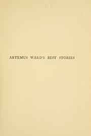 Cover of: Artemus Ward's best stories