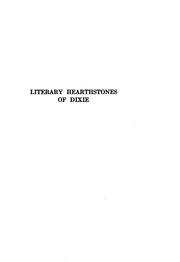 Cover of: Literary hearthstones of Dixie by La Salle (Corbell) Pickett