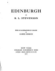 Cover of: Edinburgh: picturesque notes