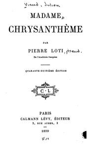 Madame Chrysanthème by Pierre Loti