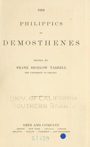 Cover of: The Philippics of Demosthenes.