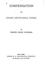 Cover of: Compensation, and other devotional poems