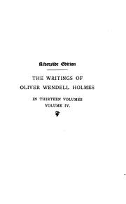 Over the teacups by Oliver Wendell Holmes, Sr.