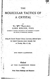 Cover of: The molecular tactics of a crystal