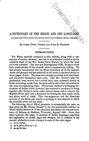 Cover of: A dictionary of the Biloxi and Ofo languages: accompanied with thirty-one Biloxi texts and numerous Biloxi phrases
