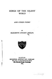 Cover of: Songs of the silent world, and other poems