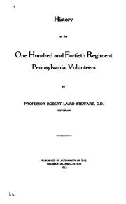 Cover of: History of the One hundred and fortieth regiment Pennsylvania volunteers