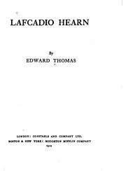 Cover of: Lafcadio Hearn by Edward Thomas