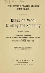 Kinks on wool carding and spinning by United States. Bureau of Plant Industry