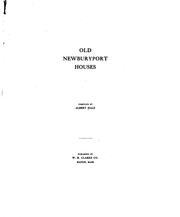 Cover of: Old Newburyport houses by Hale, Albert